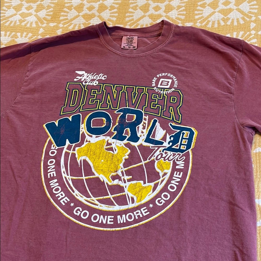 Bare Performance Nutrition BPN “World Tour” Comfort Colors Vintage XL T Shirt